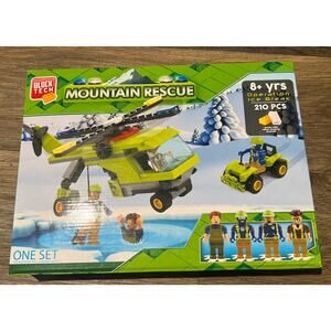 Block Tech Helicopter Mountain Rescue Ice Break Building Block 210 Pcs Set